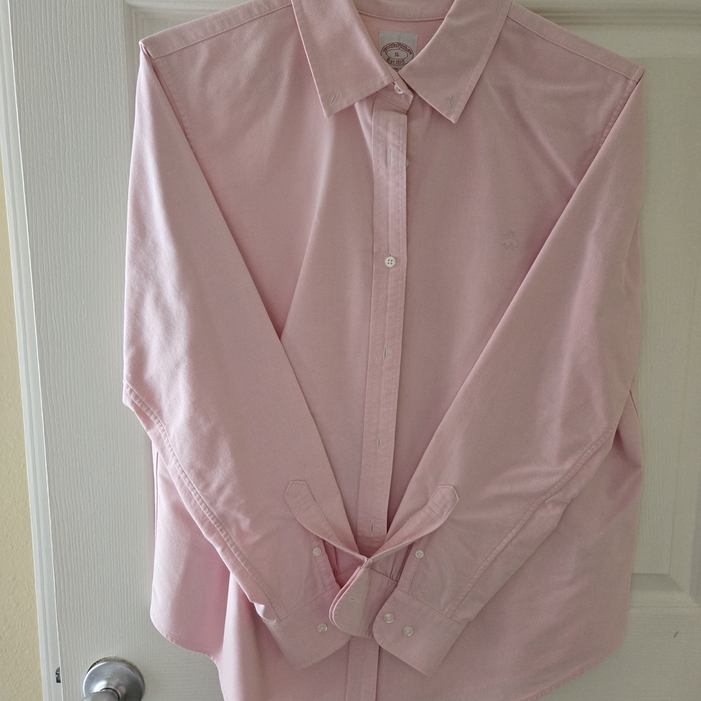 Womens Pink Dress Shirt Oxford